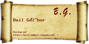 Beil Gábor névjegykártya